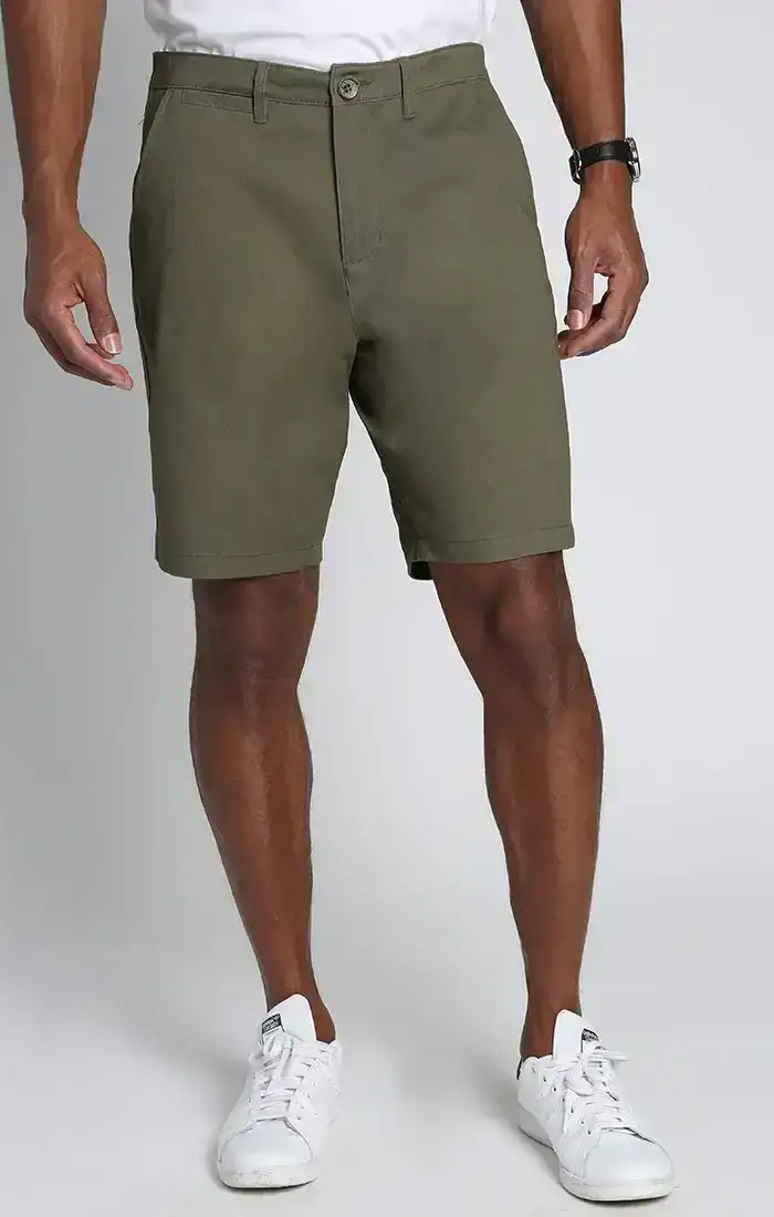 Image of Olive Stretch Chino Short