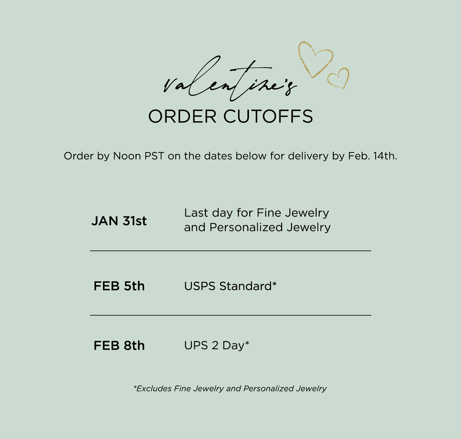 valentines Order Cutoffs