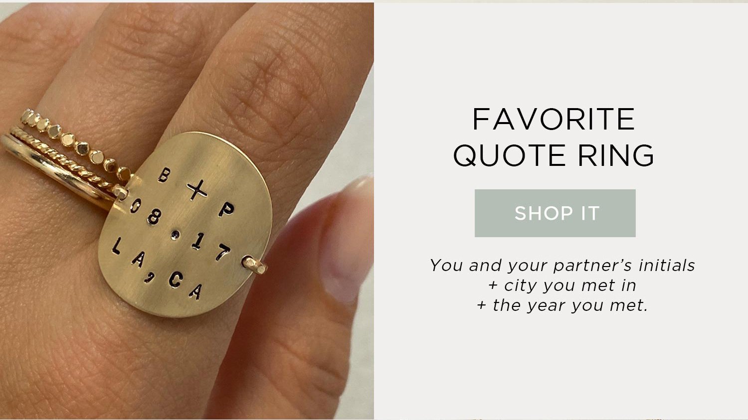 Favorite Quote Ring | Shop it