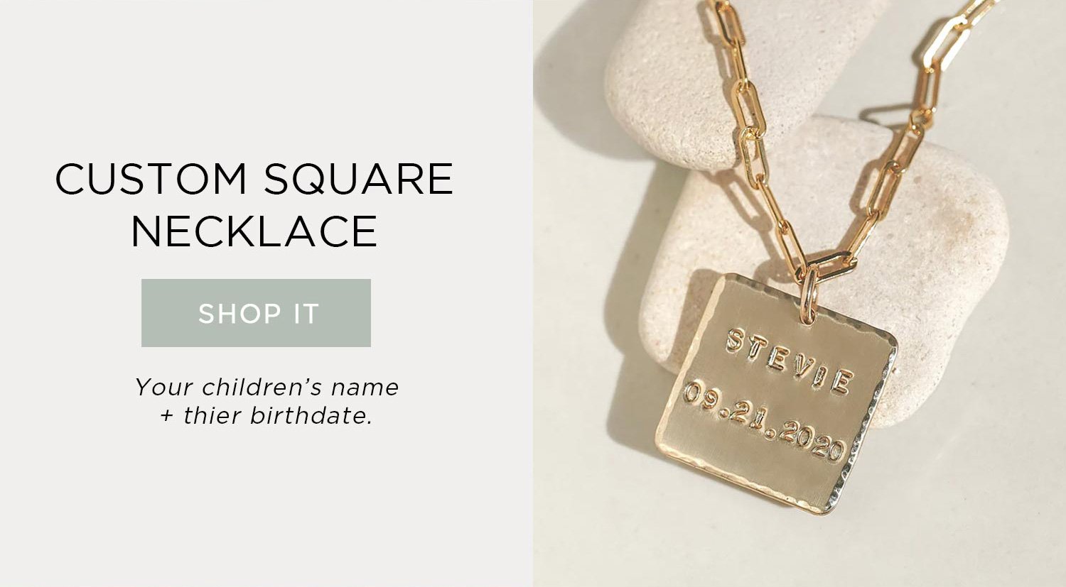 Custom Square Necklace | Shop it