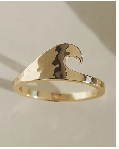 SOLID GOLD SURFER RING