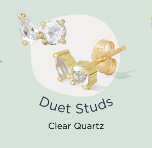 Duet Studs | Clear Studs