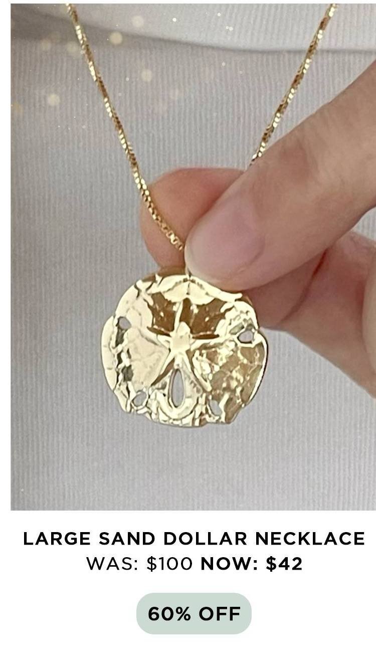 Large Sand Dollar Necklace | 60% OFF