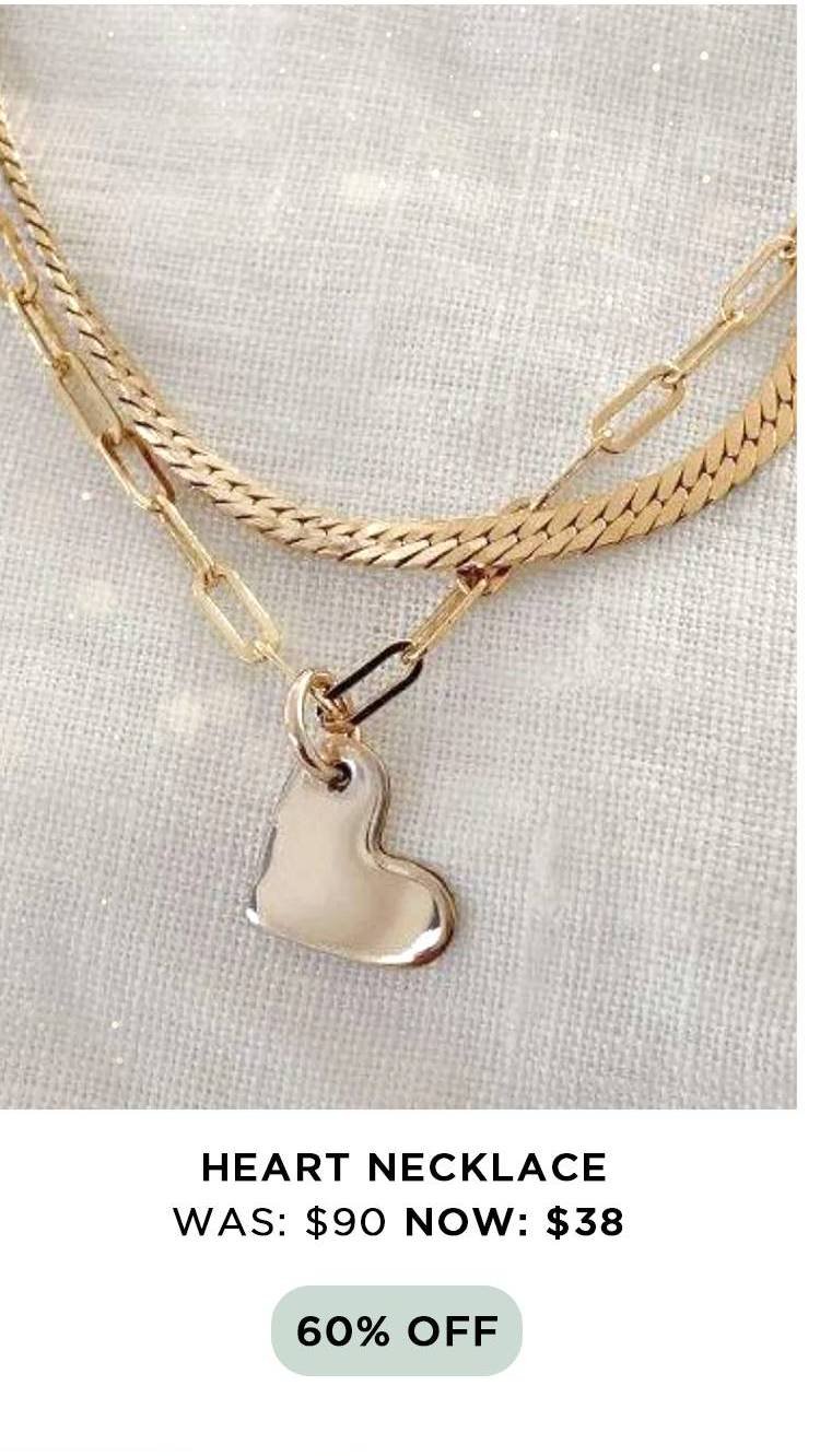 Heart Necklace 60% OFF