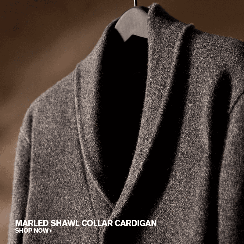 MARLED SHAWL COLLAR CARDIGAN