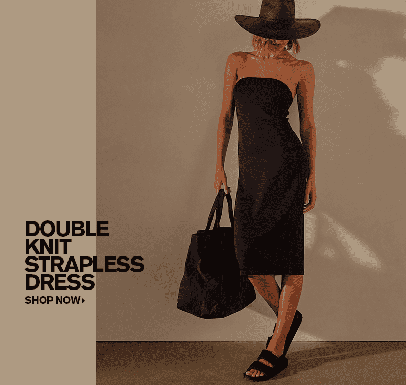 DOUBLE KNIT STRAPLESS DRESS