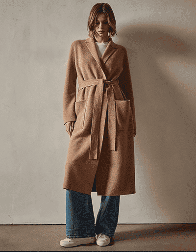 BELTED CASHMERE COAT