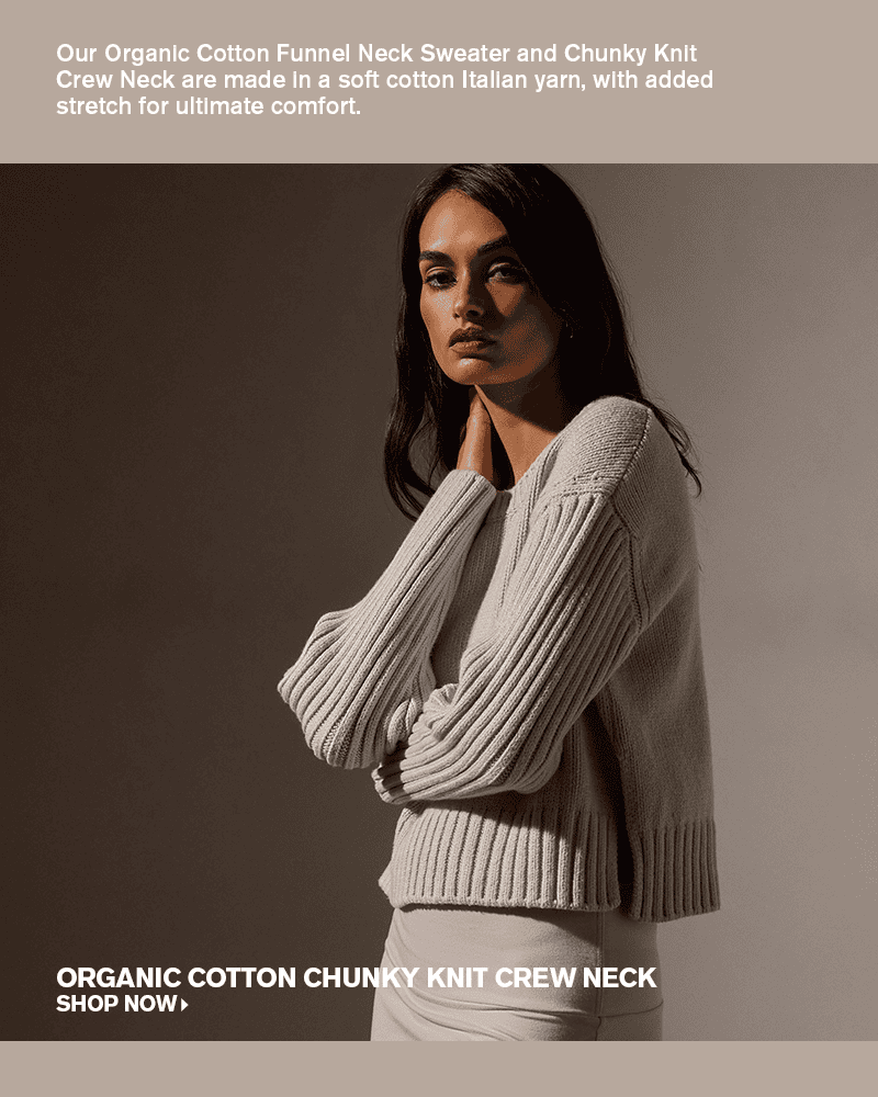 ORGANIC COTTON CREW NECK SWEATER