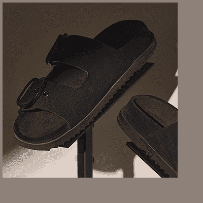 WOMEN'S SUEDE BUCKLE SLIDE