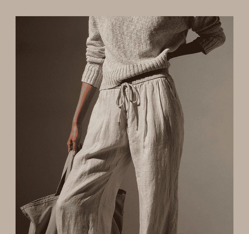 WIDE LEG RELAXED LINEN PANT