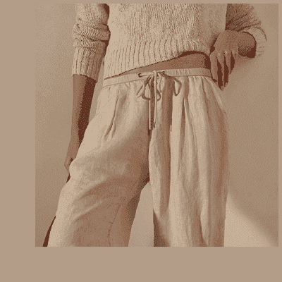 WIDE LEG RELAXED LINEN PANT