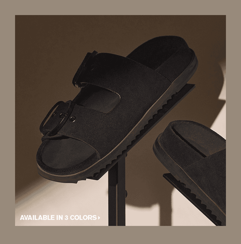 WOMEN'S SUEDE BUCKLE SLIDE