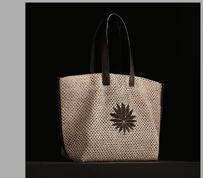 LOTUS RAFFIA TOTE