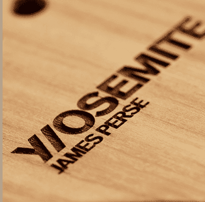 Y/OSEMITE ETCHED TEAK PADDLEBALL SET