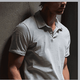 SUEDED JERSEY POLO