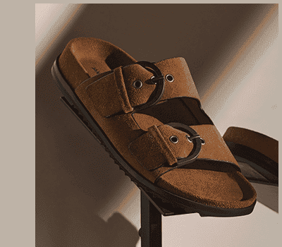 WOMEN'S SUEDE BUCKLE SLIDE