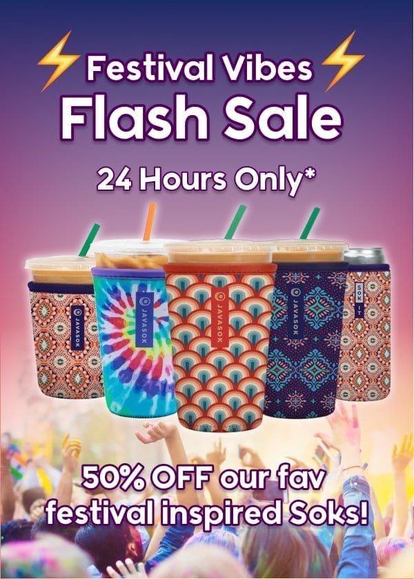 FESTIVAL FLASH SALE – 24 hours only!* 50% OFF our fav festIval Soks!