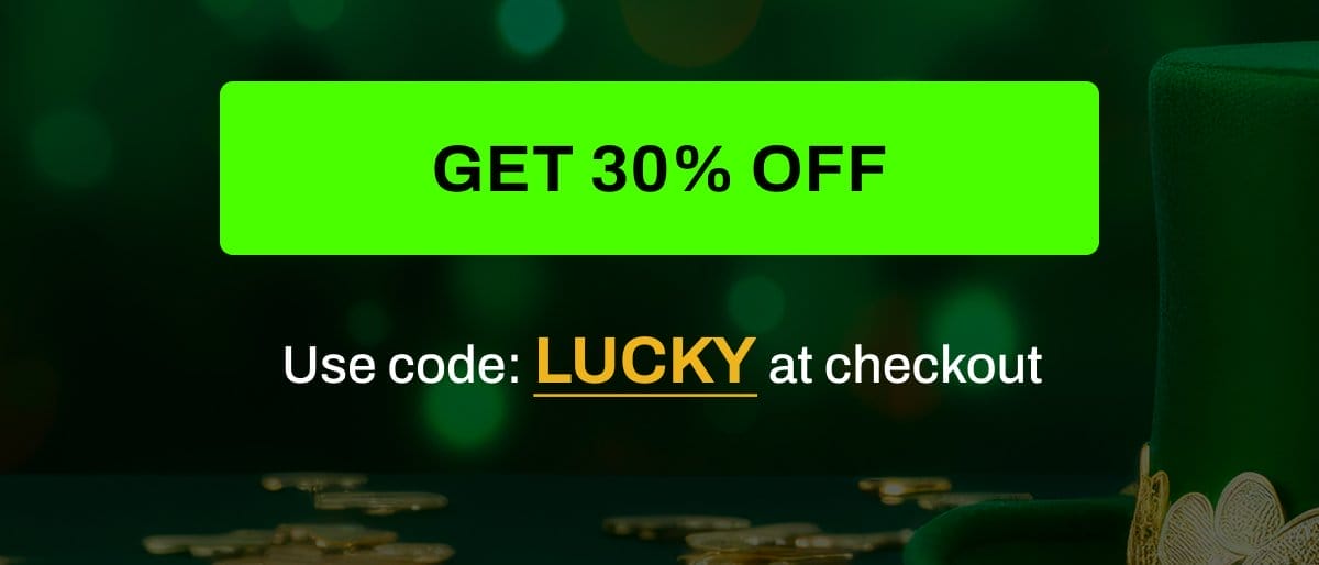 30% OFF with code LUCKY