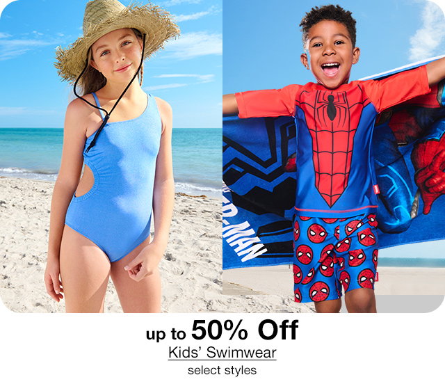 up to 50% Off Kids' Swimwear, select styles