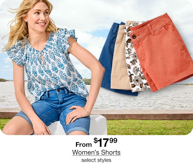 From \\$17.99 Women's Shorts, select styles