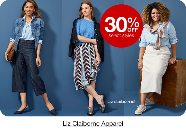 30% off select styles Liz Claiborne Apparel