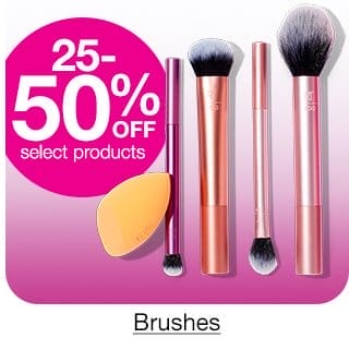 25% - 50% Off select products. Brushes