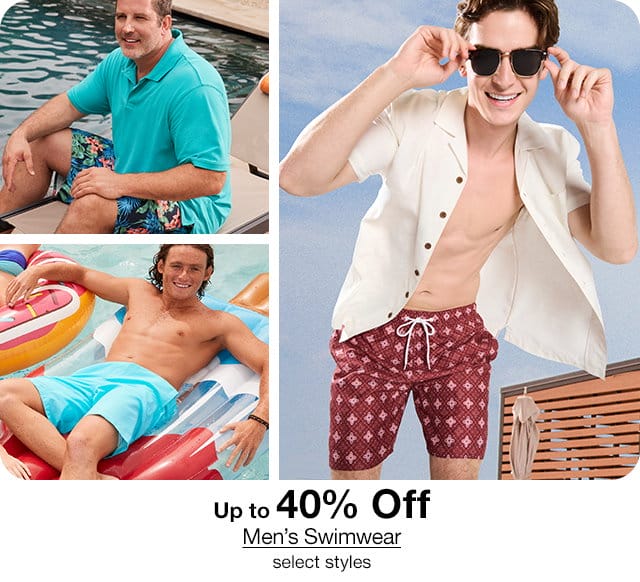 Up to 40% Off Men's Swimwear, select styles