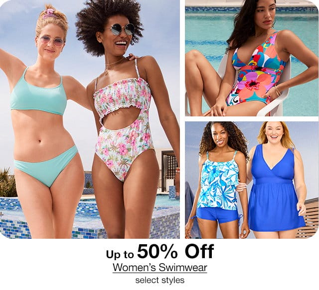 Up to 50% Off Women's Swimwear, select styles