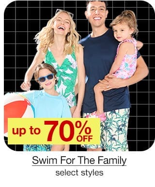 up to 70% off Swim For The Family, select styles