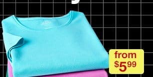 from \\$5.99 Men's Or Women's Tees, select styles