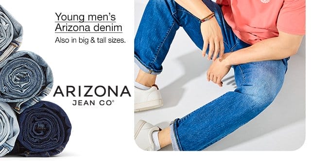 Young men's Arizona denim. Also in big & tall sizes.