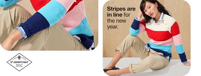 Stripes are in line for the new year.