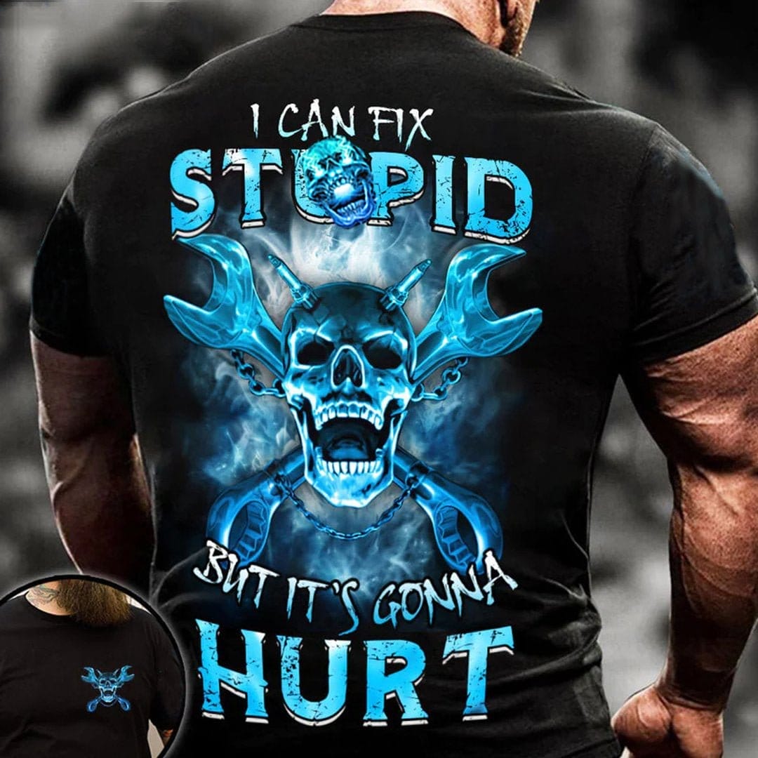 I Can Fix Stupid But It's Gonna Hurt All Over Print Men's Short Sleeve T-Shirt
