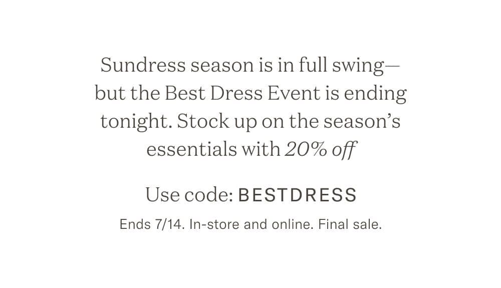 20% Off All Dresses - Shop Dresses