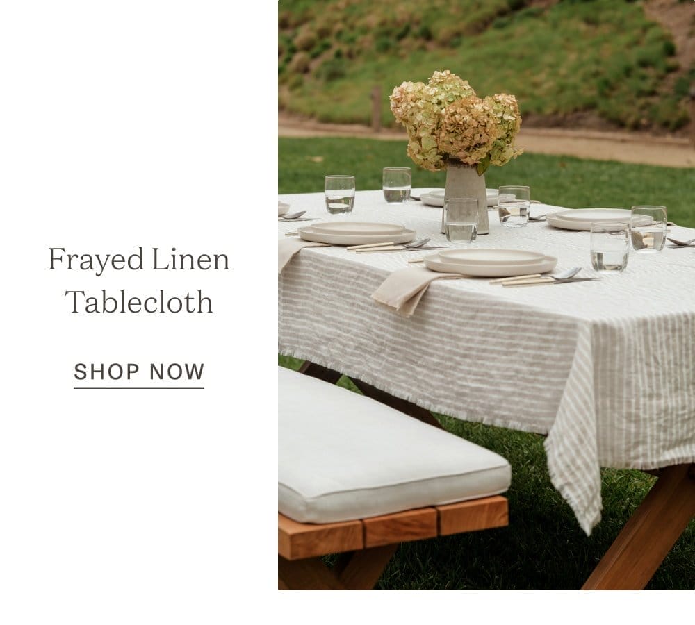 Frayed Linen Tablecloth