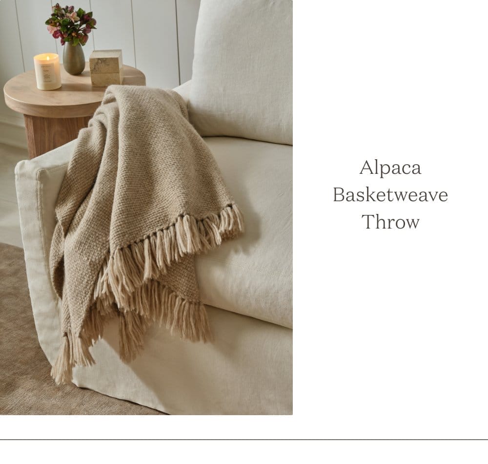 Alpaca Basketweave Throw