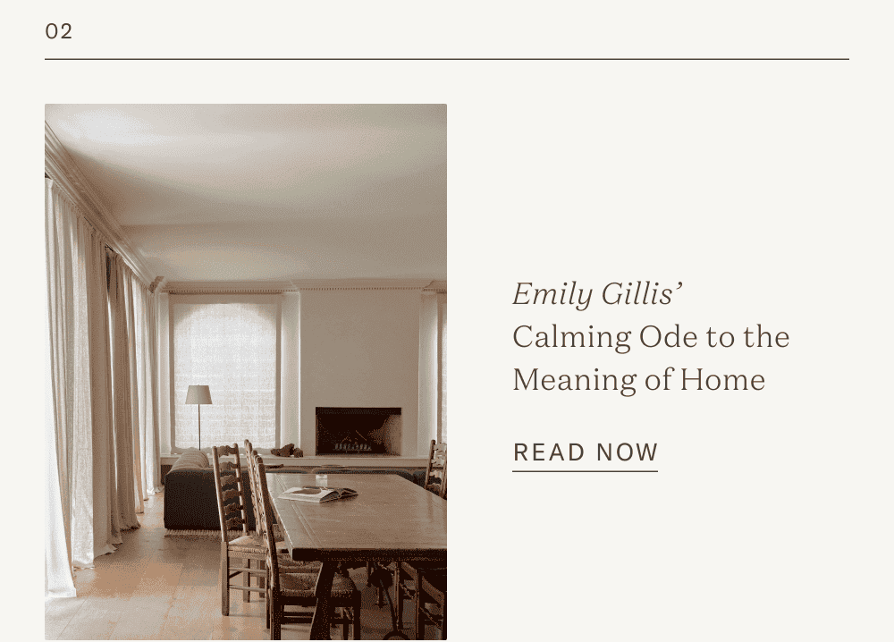 Emily Gillis Calming Ode to the meaning of home - Read Now