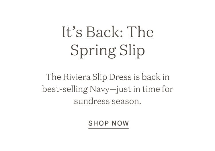 It's Back: The Spring Slip