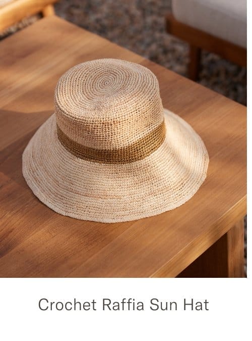 Crochet Raffia Sun Hat