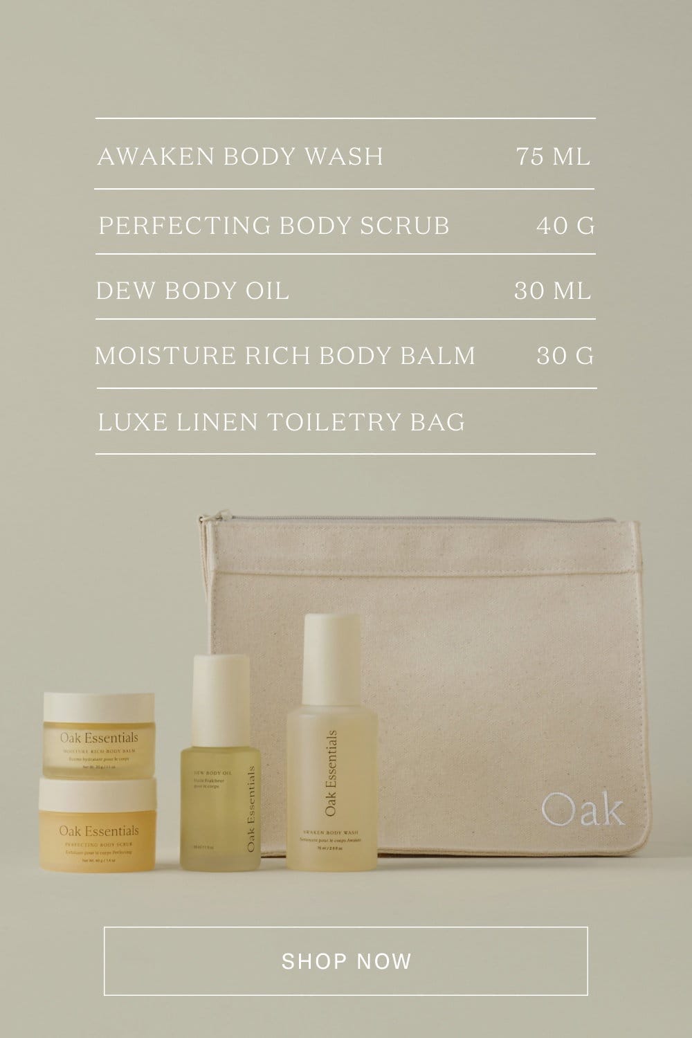 Jenni Kayne x Oak Essentials - Travel Body Discovery Set