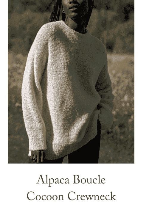 Alpaca Boucle Cocoon Crewneck