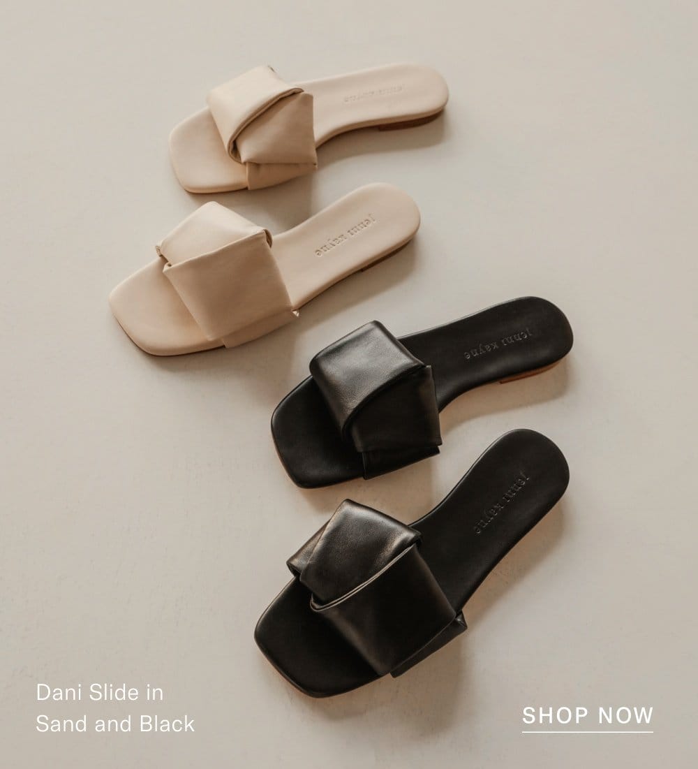 Dani Slide in Sand and Black