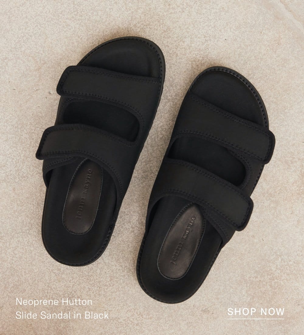 Neoprene Hutton Slide Sandal in Black - Shop Now