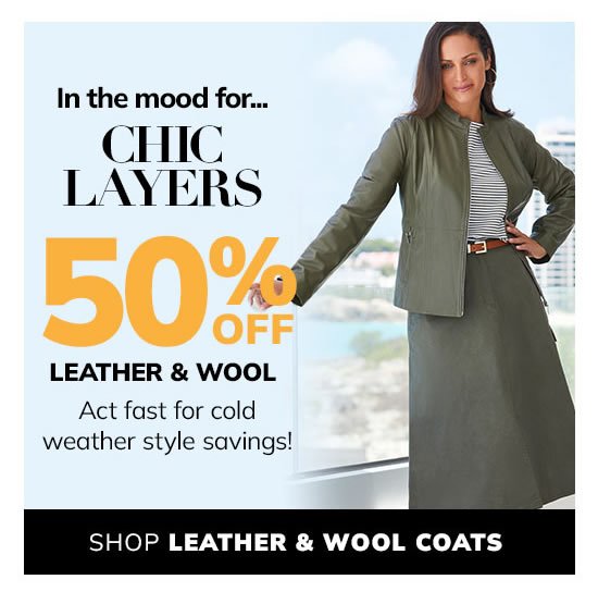 Shop Leather And Wool Coats