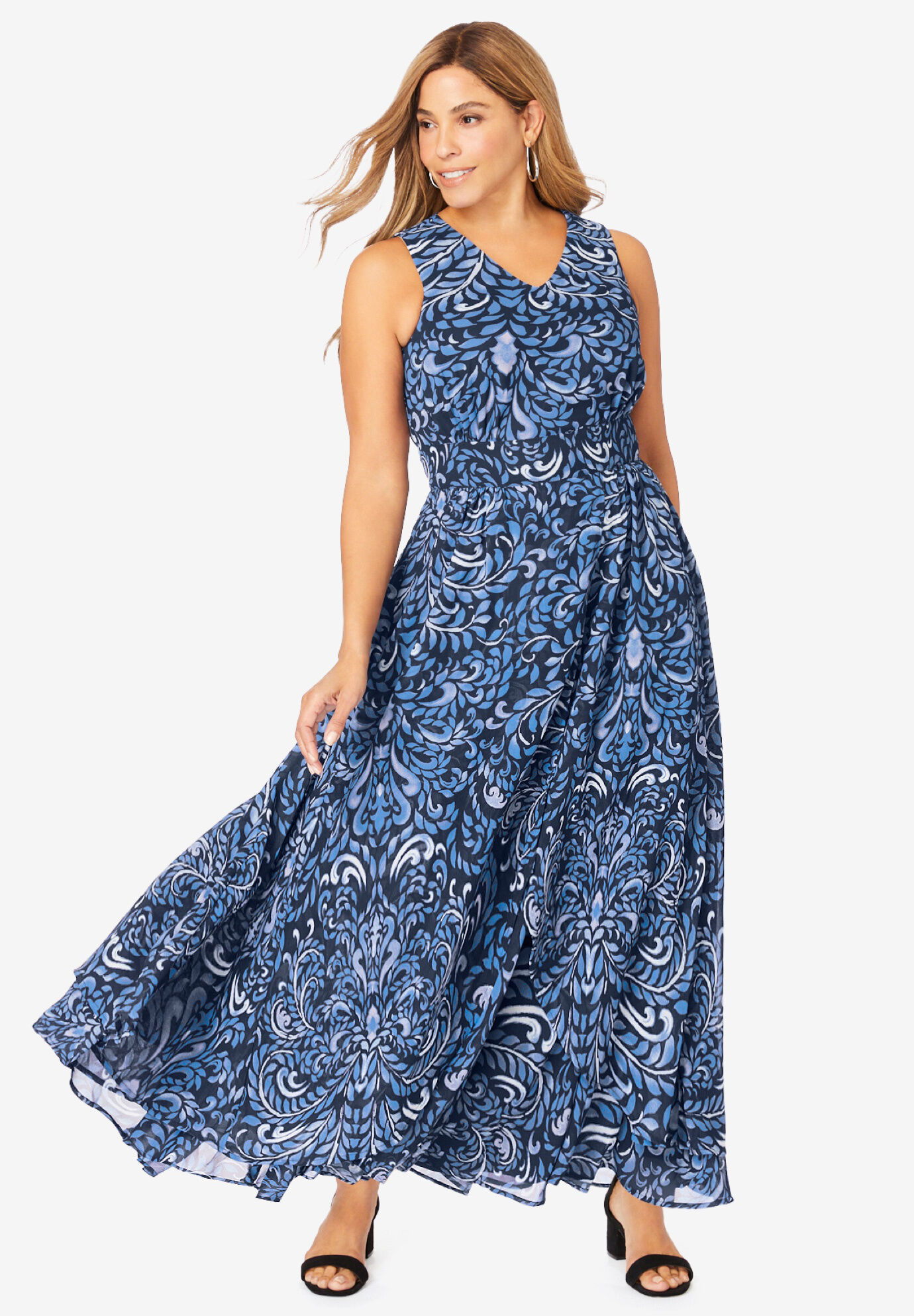 Georgette Flyaway Maxi Dress\ufeff