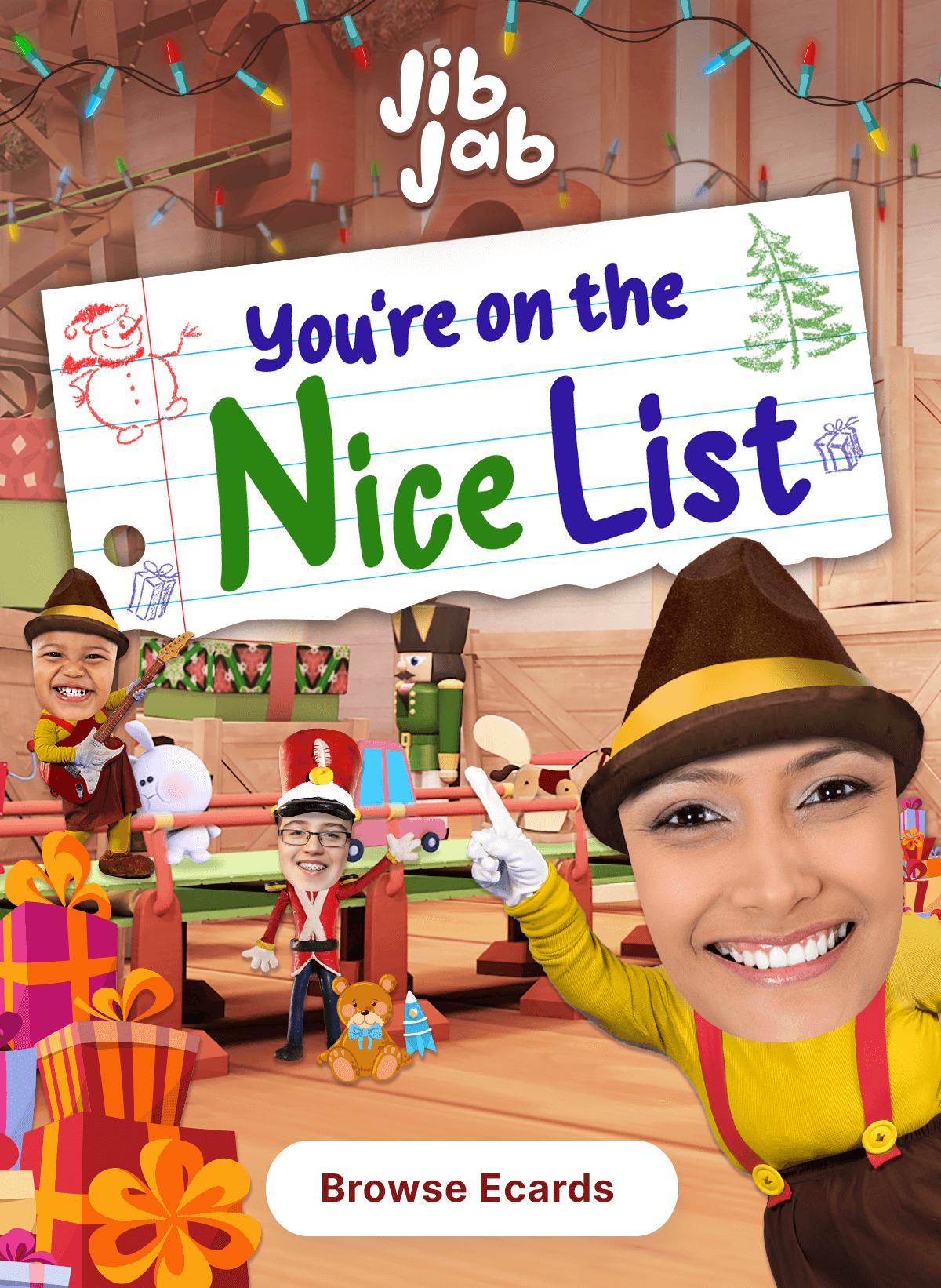 You're on the Nice List! Send Ecards to Your Nearest & Dearest. 