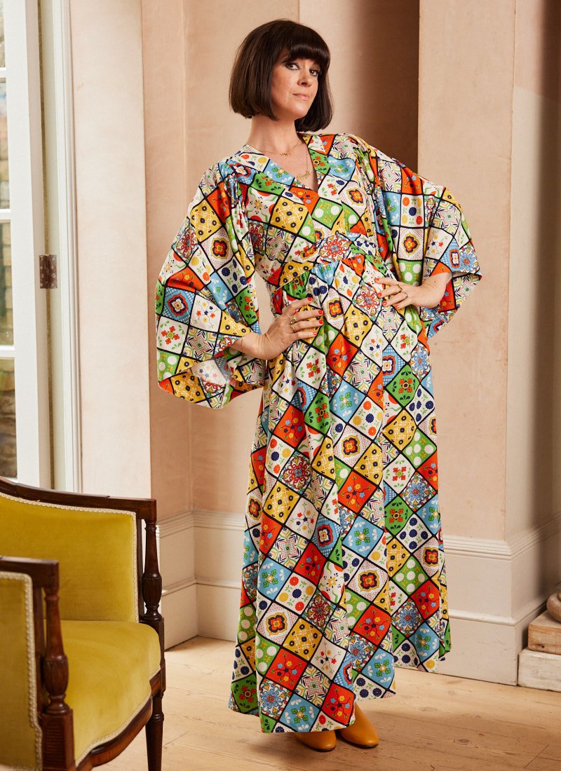 Dawn O’Porter X Joanie - Sunrise Vintage Tile Print Midaxi Dress