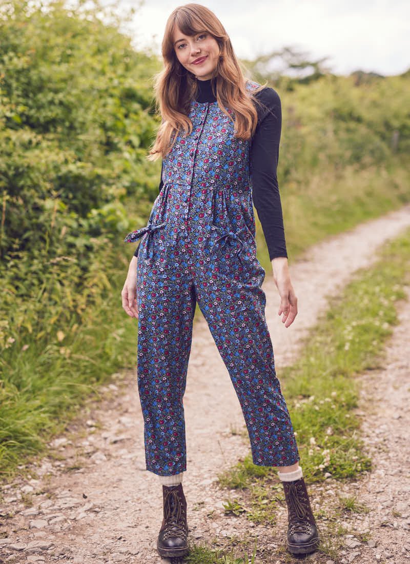 Image of Laura Ashley X Joanie - Deryn Daniela Floral Print Jumpsuit