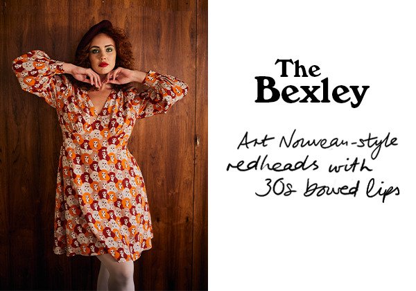 Bus Stop X Joanie - Bexley Amazing Faces Print Tea Dress