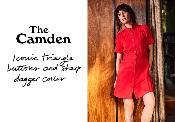 Bus Stop X Joanie - Camden Red Jersey Dagger Collar Mini Dress